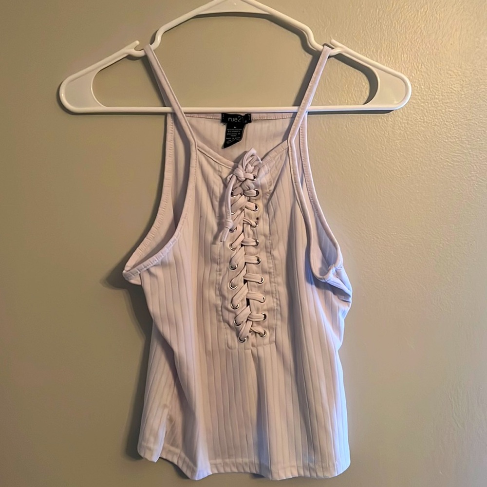 A white tank top